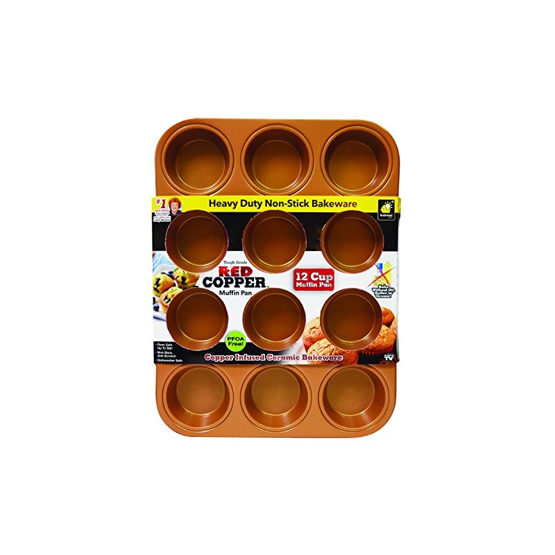 Red Copper Muffin Pan by BulbHead