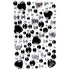 MegaCrea Rhinestone Heart Black Crystal 0.5 x 2 cm x