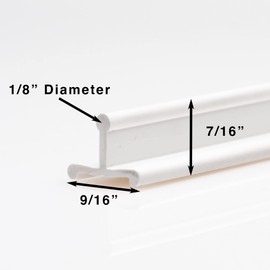 Cottonwood Hardware Sliding Screen Door Replacement Track 72" White - Vinyl Bottom Track, Screen Door Rail, Sliding Door Tracks, Screen Door Track Repair, Patio Screen Door Guide, Made in America