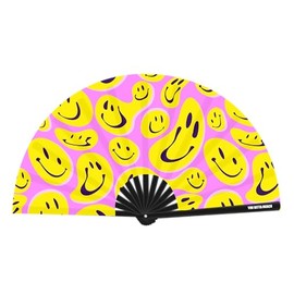 Distorted Smiley Fan/Drag Fan/Clack Fan/Festivals/Drag Queen