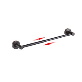 JiePai Adjustable 18 to 30 Inch Shower Towel Bar for Bathroom, Expandable SUS304 Stainless Steel Bath Towel Holder, Wall Mount with Screws Towel Bar Rod Hotel Style (Screw-in, Oil Rubbed Bronze)