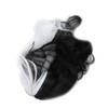 Black White Wig with Bangs Adjustable Breathable Net Synthetic Short