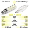 ALIDE E12 10W 6000K LED Candelabra Bulbs 100w Equivalent 1200lm