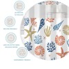 Lexfvpoo No Hook Nautical Coastal Shower Curtain with Snap in
