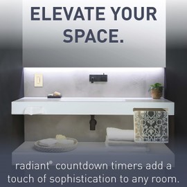 Legrand radiant RT2LACCV4 Digital Countdown Timer with Locator Light and Time Indicator, 60, 40, 20 and 10 Minute Settings, Light Almond (1 Count)