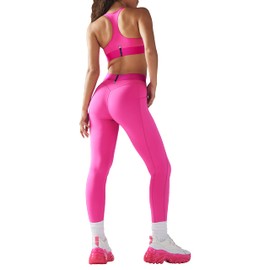 Savage X, Womens, Lineup High-Waist Pocket Legging, Pink Highlighter, XL
