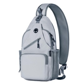 Javolto - Mochila cruzada multiusos para hombres y mujeres, bolsa de pecho de viaje y senderismo, Gris,claro