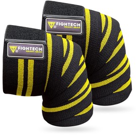 FIGHTECH - Rodilleras para levantamiento de pesas, 82 pulgadas de largo, hombres y mujeres, ideal para sentadillas, prensa de piernas, entrenamiento cruzado, culturismo y gimnasio