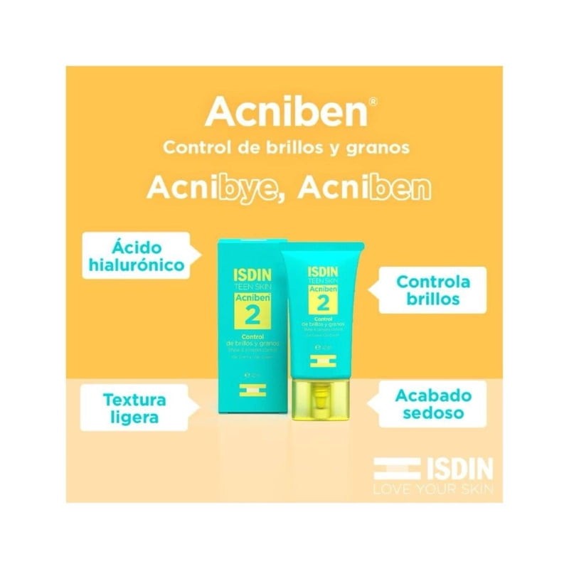 Crema facial Isdin control de brillos y granos piel grasa