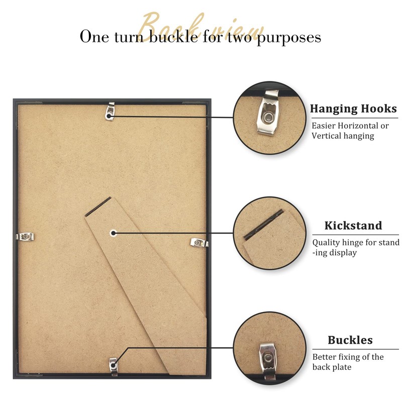 A5 Black Frame Aluminum Metal Poster Frame with Plexiglass Front