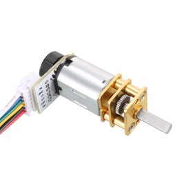 DMiotech GA12-N20 DC 6V 200RPM Geschwindigkeitsreduktionsmotor DC Getriebemotor mit Encoder Geschwindigkeitsmessung für RC Auto, Robotermodell, DIY-Motor