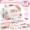 Xinnun 50 Pcs Thank You Treat Boxes Floral Design Gift