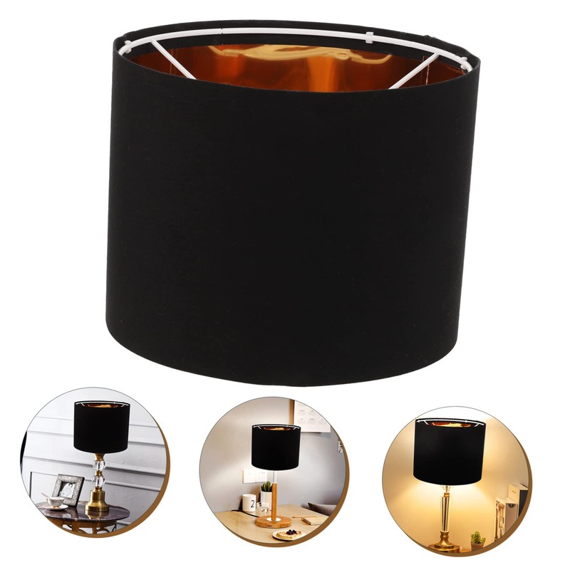 GRIRIW Round Linen Fabric Pendant Lamp Shade Decorative Lampshade for