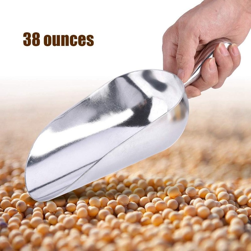 Multipurpose Scoops 1 Piece Aluminum Scoop Kitchen Shovel Metal Scoop