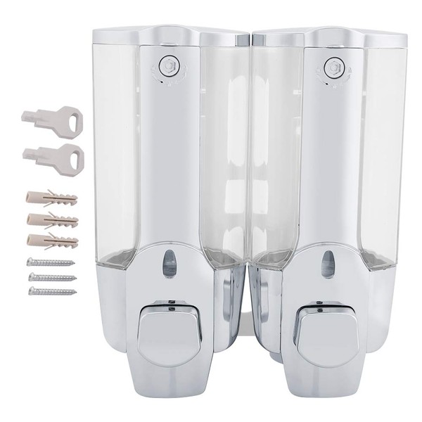 Soap Dispenser, Shampoo Dispenser, Wall Mounted Manual Shower Bath, Liquid