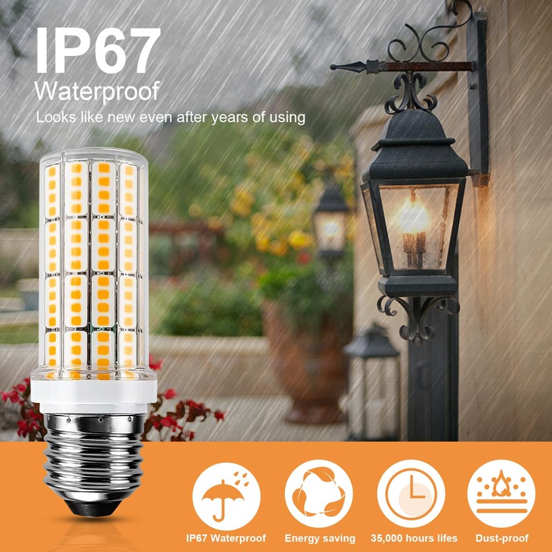 6 pcs Led Corn Light Bulb, 200w Equivalent 2500 Lumen