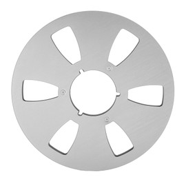 1/4 10 Inch Empty Tape Reel Aluminum Alloy 6 Hole Universal Opening Machine Part Sound Tape Takeup Reel Silver