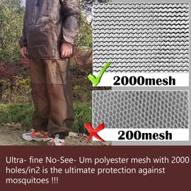 Aventik Mosquito Jacket Mosquito Pants Mosquito Suit No-See-Um Mesh, Super Light, Keep Safe Cool, UV Protection