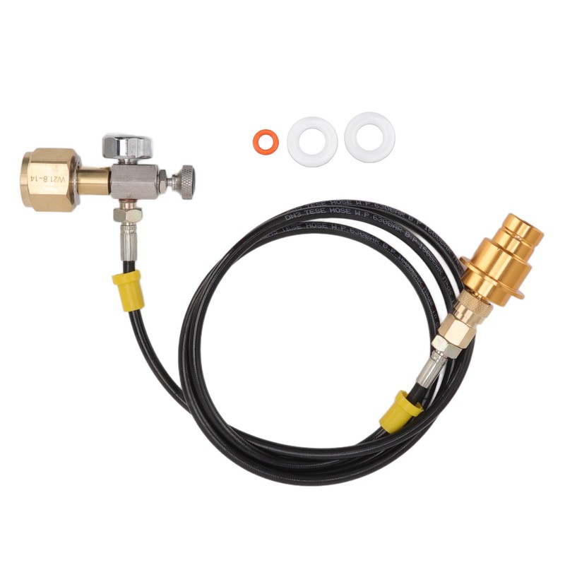 Soda Maker Adapter Hose Kit 1.5m Black Hose with Gold