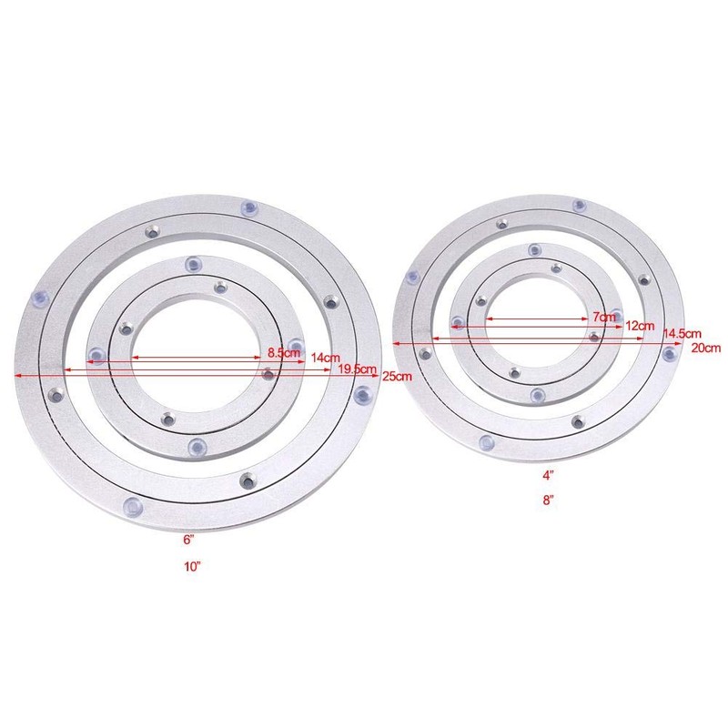 ochun Rotating Stand, Round Shelf, Aluminum Alloy, Rotating Turntable, Smooth