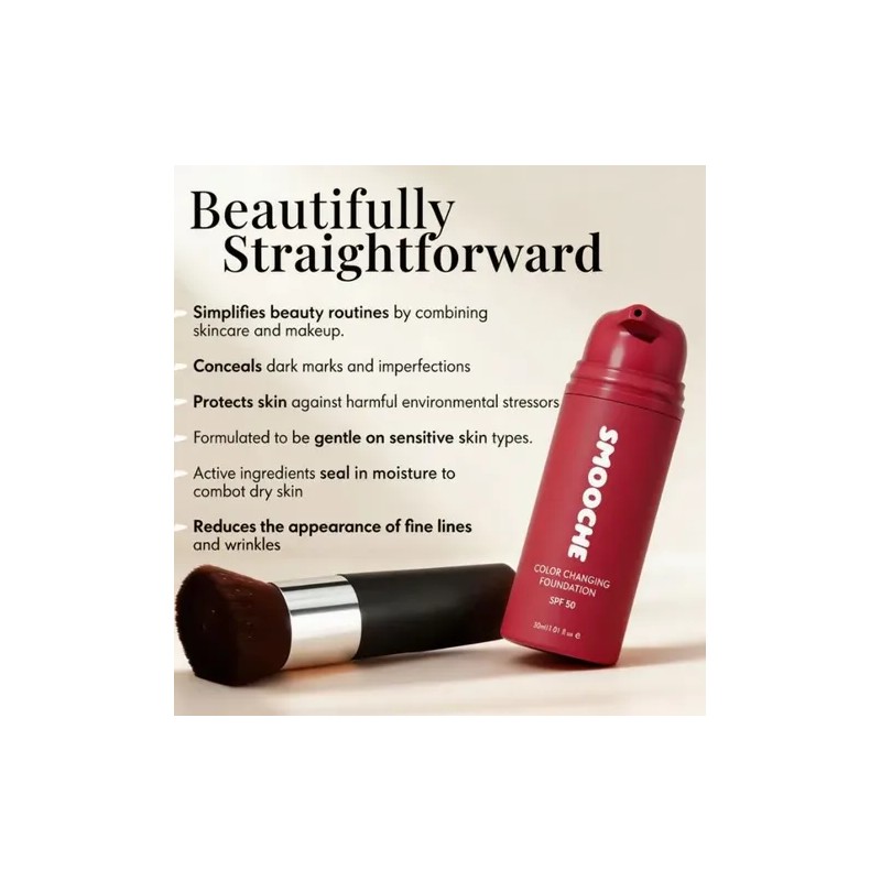 Base Líquida Con Cambio De Color Y Protector Solar Spf50