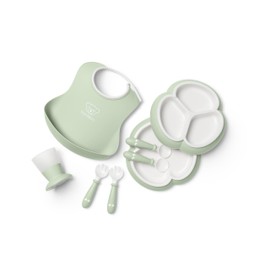 BabyBjörn Juego de vajilla, 8 piezas, Verde Polvo