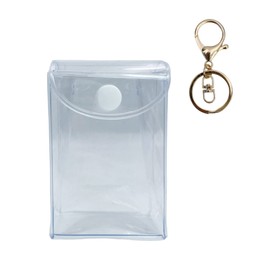 Lunari Clear Pouch, Transparent Case, Sewn Pouch, Surikatsu Clear Case, Carabiner, Strap, Chain, Pain Bag, Large, Strap