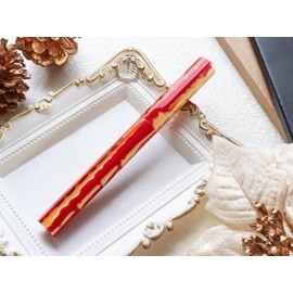 WANCHER Kaleido Queen Fountain Pen, Sunset KALEIDO QUEEN Octagonal Pen, Art Collection [Wancher Fountain] (F, Fine Point)