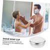 Mikinona Men's Stainless Steel Shaving Bowl Shave Soap Cup for