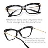 FEISEDY Crystal Cat Eye Reading Glasses Blue Light Blocking Reader