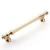 Amerdeco 6 Pack Brushed Brass Cabinet Pulls 128mm Hole Center