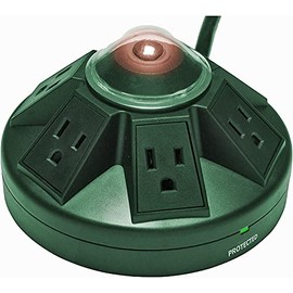 Kreative Power Powramid Surge Protector 6 Outlet Power Strip with 5FT Power Cord - Green