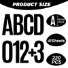 220 PCS Large Letter Stickers 6 Inch Alphabet Numbers Bulletin