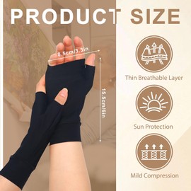 Chicingyou 3 Pairs Elderly Skin Thin Protector Gloves Tone Fingerless Gloves Bruise Abrasions Protective Covering Men Women