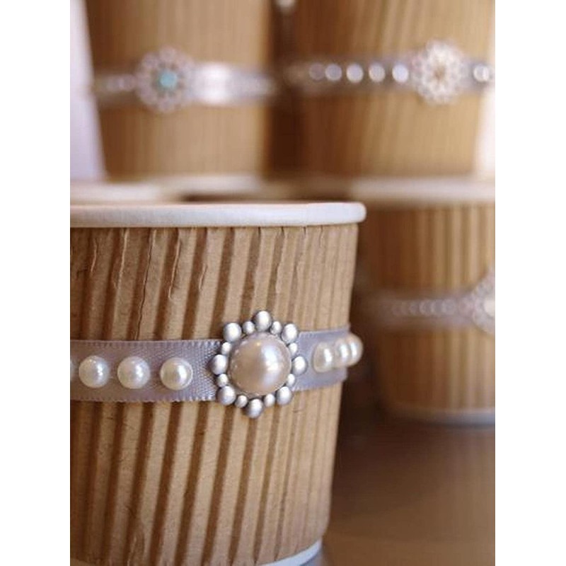 HOT BARGAINS, 500 X 4oz / 120ml Kraft Ripple Cups