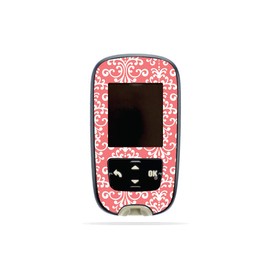 MightySkins Skin Compatible with Accu-Chek Guide - Coral Damask | Protective, Durable, and Unique Vinyl Decal wrap Cover | Easy to Apply, Remove, and Change Styles | Made in The USA