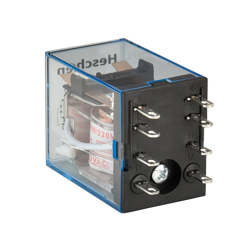 Heschen Gereral Purpose Relay, MY2NJ, 220VAC Coil, 5A 24VDC/220VAC, DPDT,