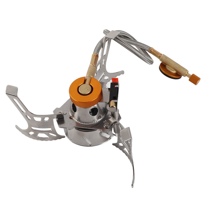 Camping Gas Stove with Gas Adapter Set Improves Burning Efficiency