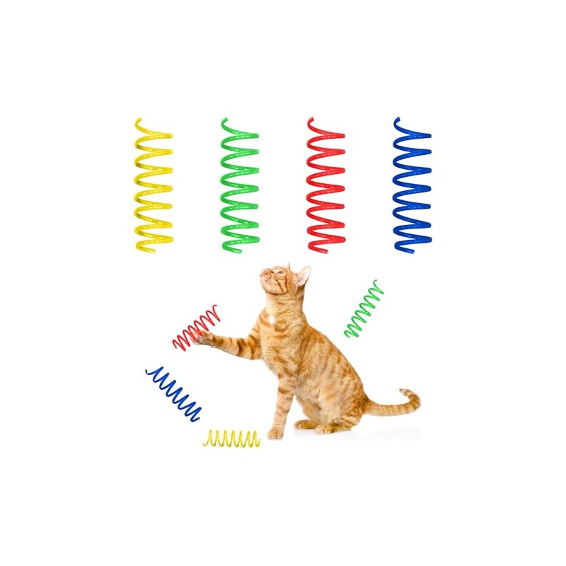 Ethical Thin Colorful Springs Juguete para Gato, Paquete de 10