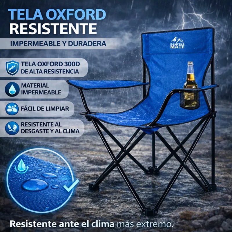 4 Sillas Plegables De Playa, Campamento Y Exteriores.