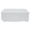 HUBERT Tablecloth White Rectangular Spun Polyester - 60" W x