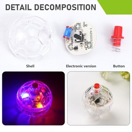 Vegena Pack of 6 Ghost Hunting Motion Balls, Interactive Cat Toy Ball, Automatic 360 Degree Roller Ball, Cat Toy, Electric Cat Ball with LED Light, LED Interactive