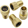 Presta Valve Adapter - Convert Presta to Schrader - Inflate Tire Using Standard Bike Pump or Air Compressor (4 Pack)