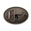 Cowboy Longhorn Belt Buckle Western Brass Bull Buckles
