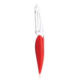 Mastrad Vegetable Peeler, INOX + TPR + ABS, Red