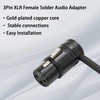 3 Pin XLR Female Solder Audio Adapter, Compact XLR Microphone