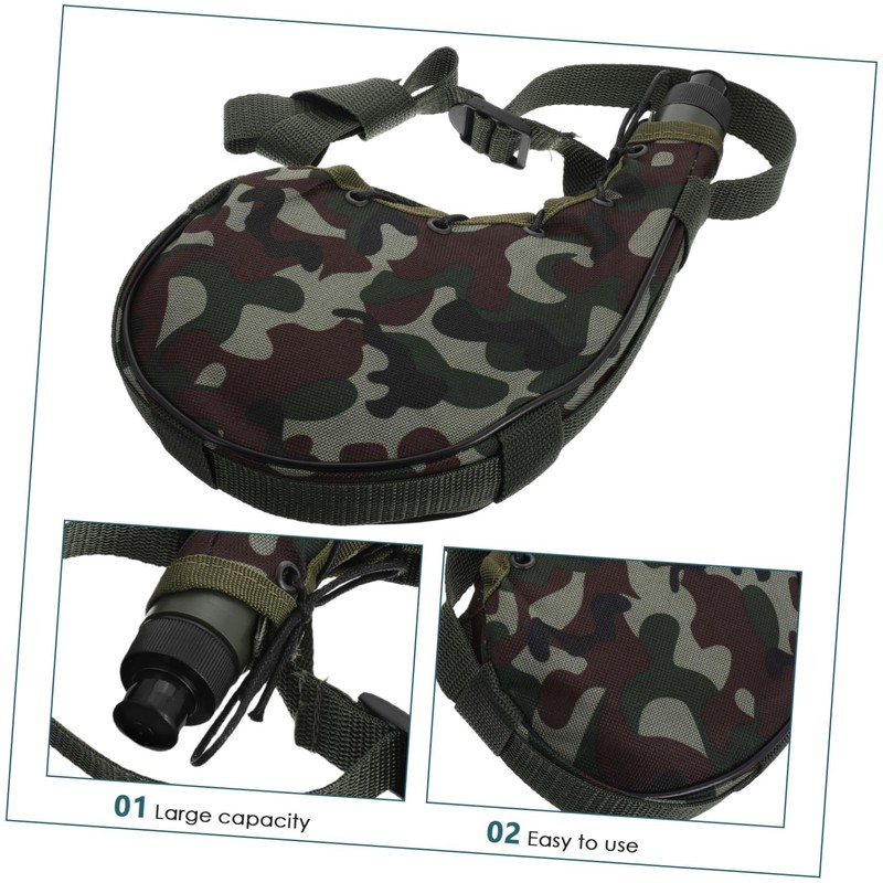 BESPORTBLE Camouflage Waist Water Bottle Pouch Portable Hydration Pack for