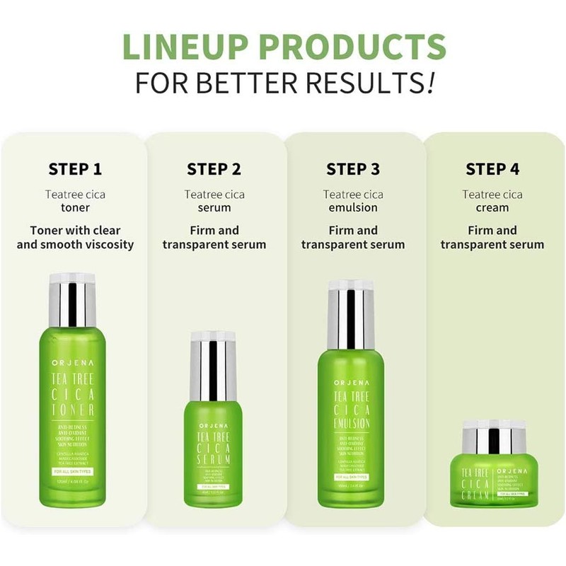 ORJENA Tea Tree CICA Toner_Kbeauty Skincare 4.08 onzas líquidas