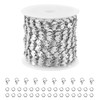 Kyutong 5 Meters Embossed Circle Chain for Jewelry Making Silver