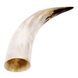 Luxshiny Cow Horns Wall Decor Vintage Ox Horn Vase Vintage Decorative Vase Style Ornament for Home Decor Craft, 30 x 7 x 5.5cm